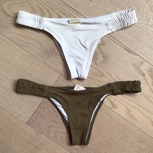 2 L* Space scrunch side bikinis